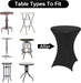 Spandex Black Table Cover for Cocktail Table