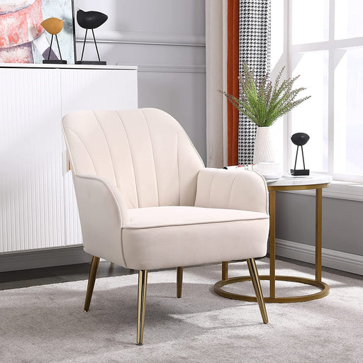 Linen Upholstered Accent Chair for Living Room