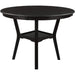 5-Piece Dining Set, round Bottom Shelf, 4 Upholstered Chairs