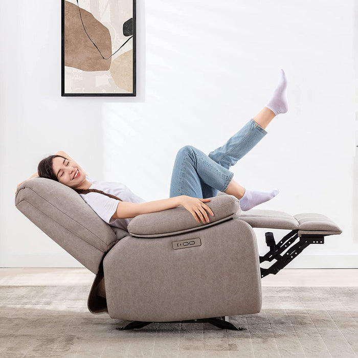 Performance Fabric Electric Glider Reclining Chair