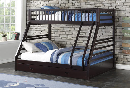 XL Twin/Queen Bunk Bed with Drawers, Espresso