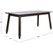 Brayson Modern Walnut Rectangle Dining Table