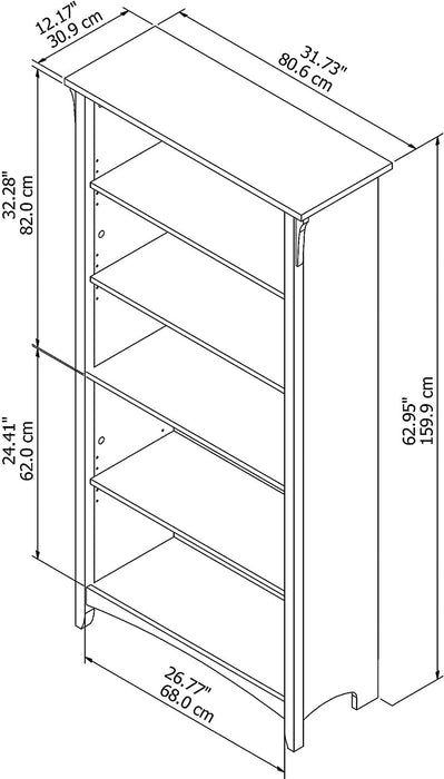 Tall Bookcase for Home Office and Living Room