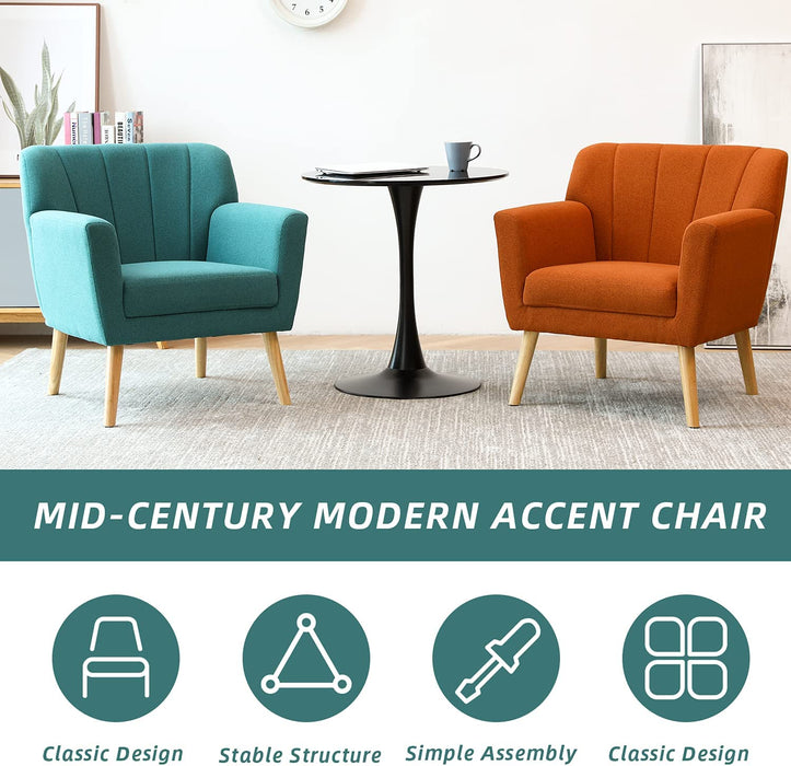 Green Mid Century Modern Accent Chair