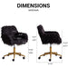 Soft Faux Fur Swivel Chair for Home Office