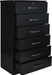 Liz Super Jumbo Black 6 Drawer Storage Chest