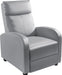 Padded Leather Recliner Club Chair (Gray)