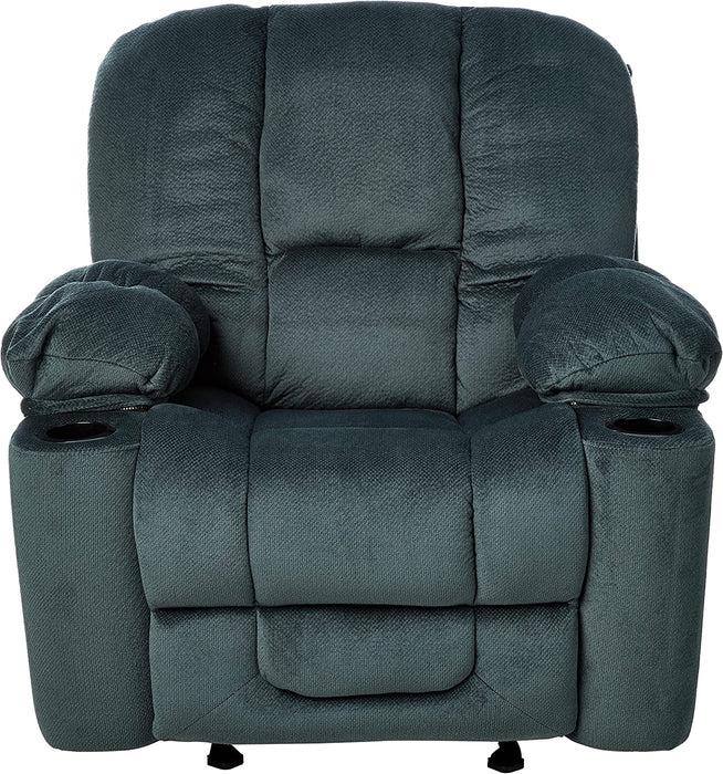 Christopher Knight Home Gannon Fabric Gliding Recliner, Steel