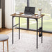 Compact Retro Brown Desk with Adjustable Legs