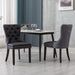 High-End Tufted Dining Chair, Set of 2, Black/Grey
