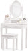 White Bedroom Makeup Table Set