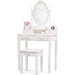 White Bedroom Makeup Table Set