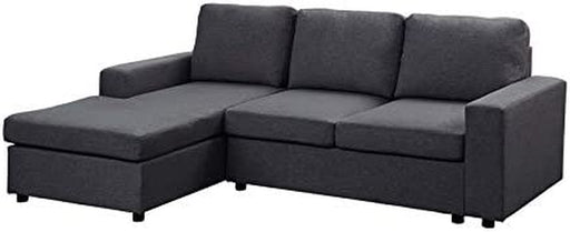 Dark Gray Reversible Sofa with Chaise