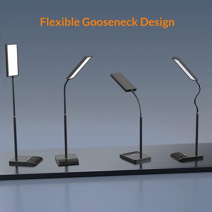LEPOWER Metal Desk Lamp, Adjustable Goose Neck Table Lamp, Eye