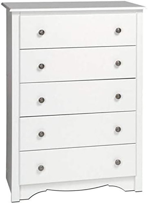 White Monterey 5-Drawer Bedroom Chest