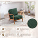 Cozy Green Armchair with Thick Cushion and 300 LBS Capacity