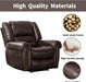 Classic and Traditional Leather Recliner Chair (Brown)