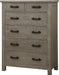 Rustic Gray Austin Solid Wood 6-Drawer Chest