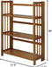 Stackable Chestnut Bookcase - 3 Shelves, 27.5″ Wide