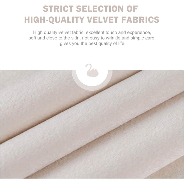 Beige Velvet Ring Pull Trimmed Dining Chairs Set of 6