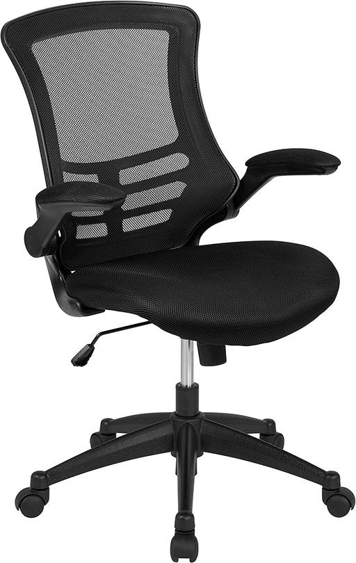 Black Mesh Swivel Office Chair with Arms