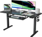 Adjustable Electric Standing Desk with Keyboard Tray