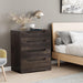 Modern 4 Drawer Dresser with Cut-Out Handles