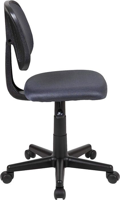 Gray Mesh Swivel Office Chair with Pivot Back