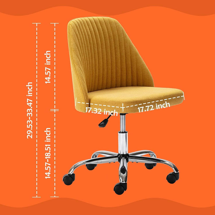 Modern Yellow Swivel Chair for Home Office