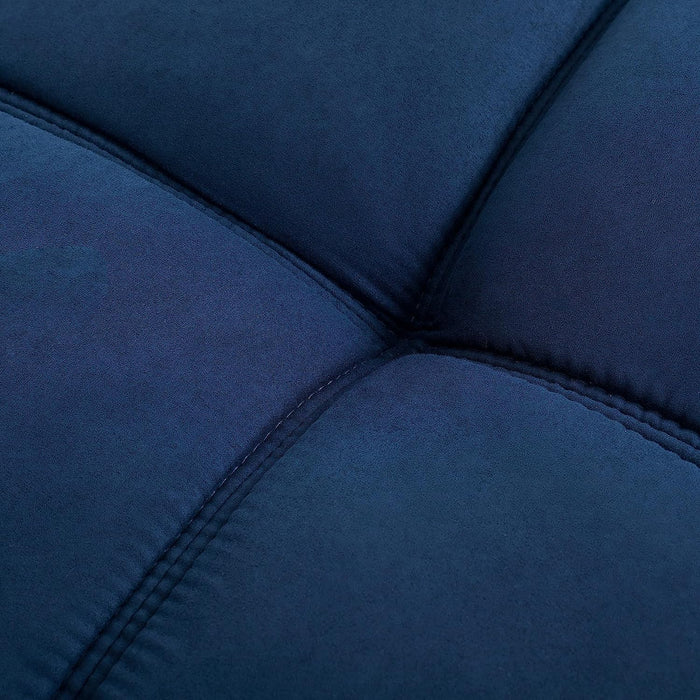 Blue Suede Memory Foam Sofa Bed
