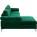 Large Green Velvet L-Shape Sectional Sofa