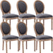 French Country Dining Chairs Set of 6, Upholstered, Solid Wood Leg