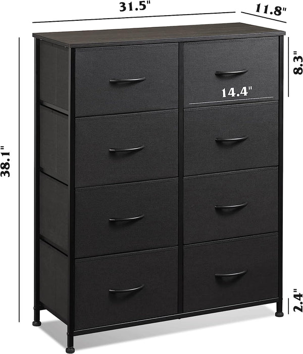 Fabric Dresser for Bedroom, Tall Dresser with 8 Drawers