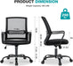 Ergonomic Mesh Office Chair with Armrests and Wheels