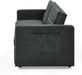 Modern Black Convertible Sofa Bed with Reclining Backrest