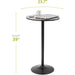 Round Bar and Pub Table with Faux Marble Top