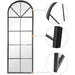 Floor Full Length Mirror, Black Arched-Top, Large Window Pane Mirror, Wall Mounted Mirror, 65X22 Standing Mirror Hanging or Leaning, Body Mirrors for Bedroom, No Stand