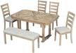 6-Piece Dining Table Set with Bench