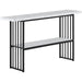 Contemporary Marble Top Console Table with Storage Shelf