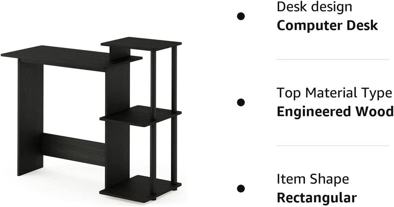 Compact Desk with Square Shelves for Home Office