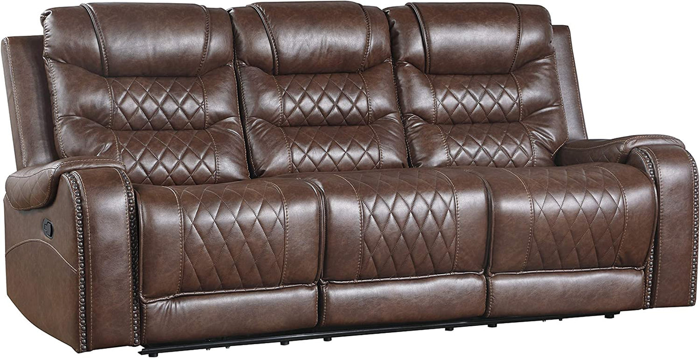 Lexicon Noura Double Glider Reclining Loveseat, Brown