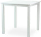 Square Wooden Dining Table in White Finish