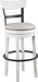 Modern Swivel Pub Height Barstool, Whitewash