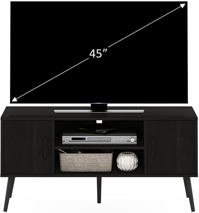 Claude TV Stand with Wood Legs and Cabinets