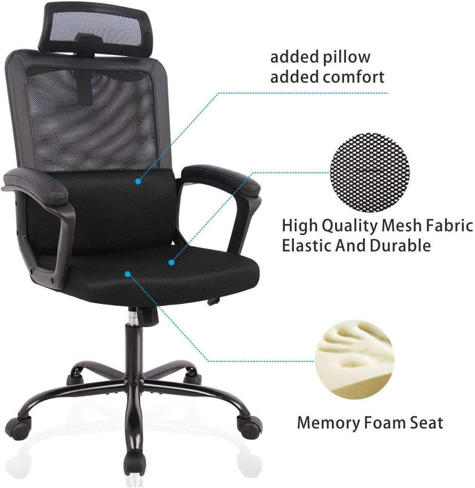 Ergonomic Mesh Office Chair with Lumbar Support