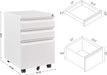 Mobile 3-Drawer File Cabinet with Lock