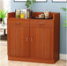 Luxury Brown Buffet Sideboard Bar Cabinet