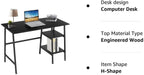 Industrial Style Computer Desk with Storage Shelves