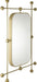 Macluu Irregular Decor Metal Pipe Wall Mirror - Gold - 44" X 33"