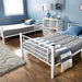Industrial Twin Bunk Bed, White